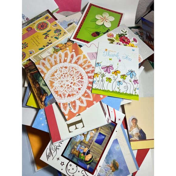 Christmas Cards Misc Greeting Cards 1.5pounds Birthday Thinking of You Envelopes - Picture 3 of 3